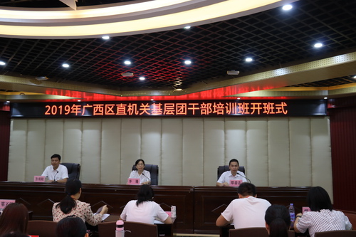 2019年广西区直机关基层团干部培训班开班仪式在广西团校举行